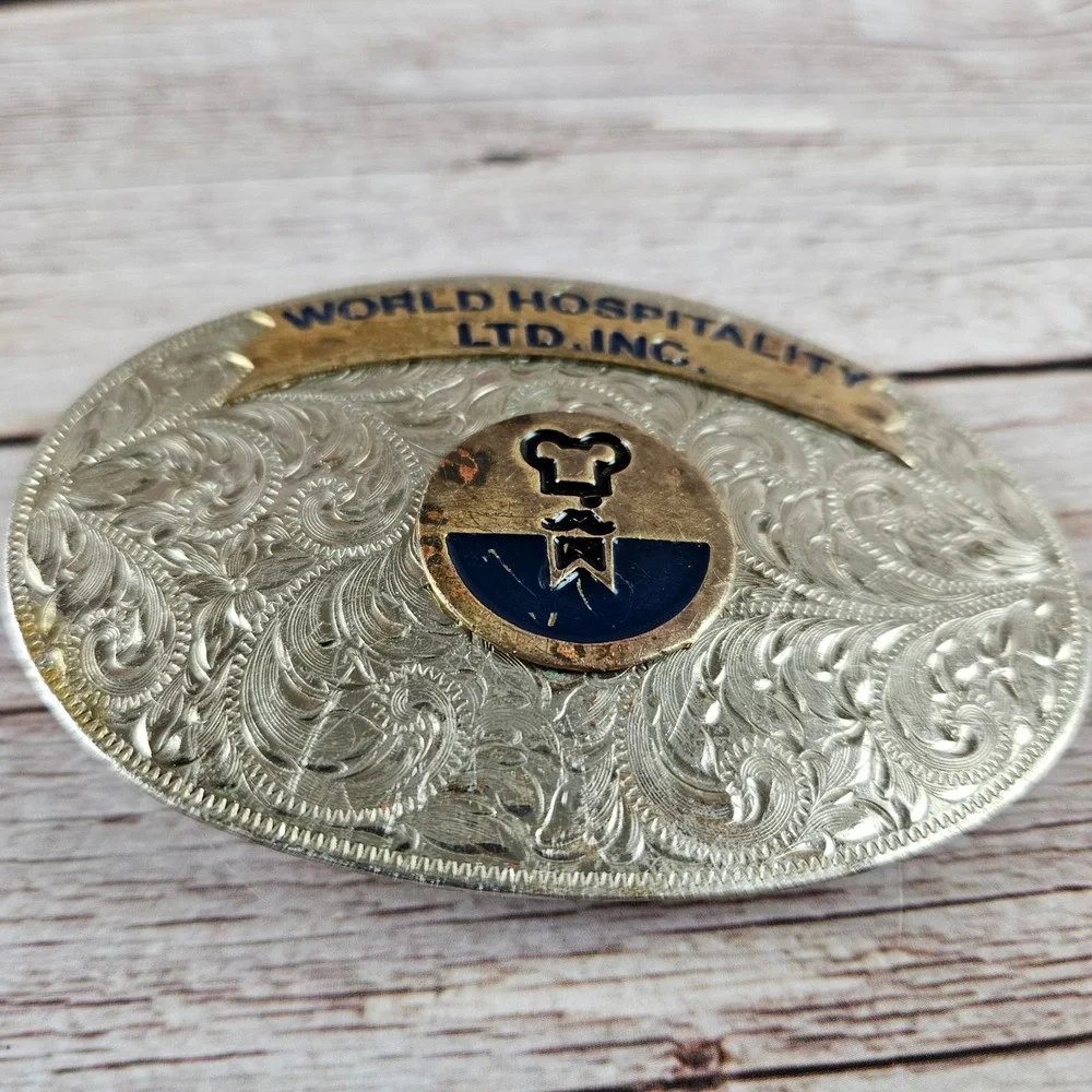 Montana Silversmiths‎ World Hospitality Ltd. Inc. Vintage Buckle German silver
